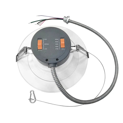 10 inch LED Commercial Recessed Downlight-Selectable Wattage 22/30/38W-Selectable CCT 2700K/3000K/3500K/4000K/5000K-0~10V Dimmable TANLITE