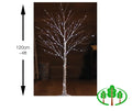 120cm White Micro LED Birch Tree
