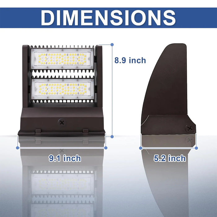 TANLITE 120W Rotatable Led Wall Pack Light-15,600 Lumens-250W Metal Halide Equivalent-5000K TANLITE