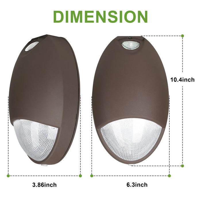 12W LED Outdoor Emergency Tear Drop Wall Pack Light-960 Lumens-AC 120V~277V-IP 65 Waterproof-5 years warranty TANLITE