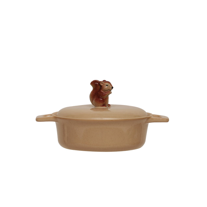 2 Cup Stoneware Baker w/ Squirrel
