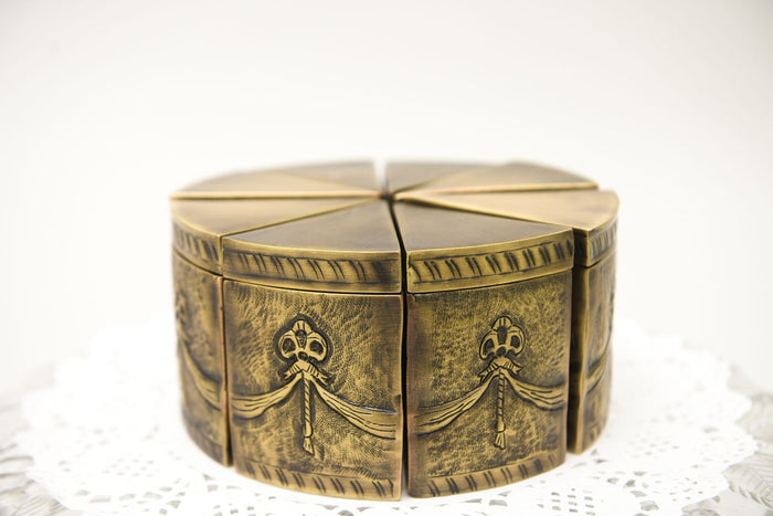 A Piece of Cake Burnished Brass Slice Candle