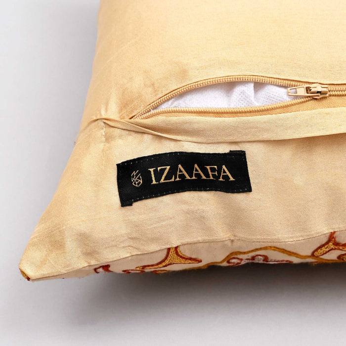 Aari Stitch Embroidered Pillow Cover