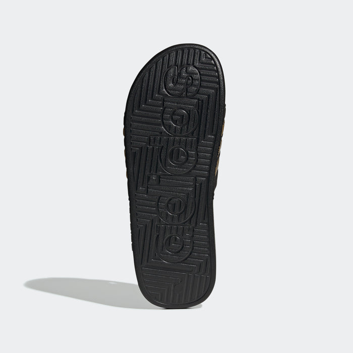 adidas ADISSAGE Adjustable Rubber Slides | Black/Gold | Men's