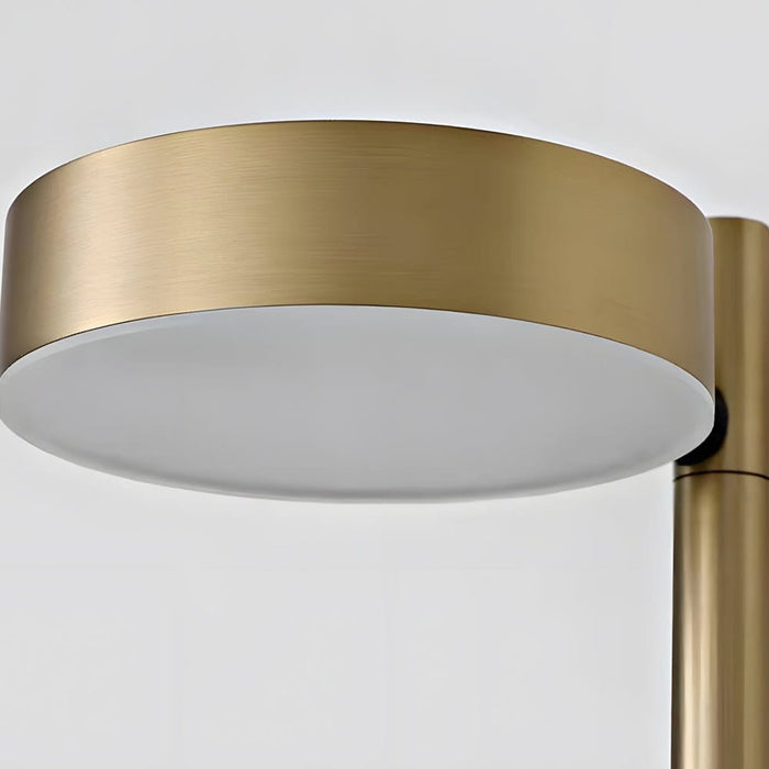 Adjustable Round LED Wall Sconce Aluminum Nordic Minimalist Black Gold Bedroom Hallway | NordaLight
