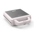 Taupe waffle maker on a white background