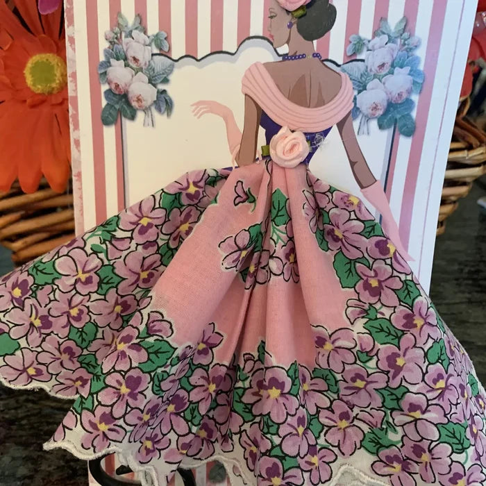 African American Ladies of Fashion Keepsake Hanky Card
