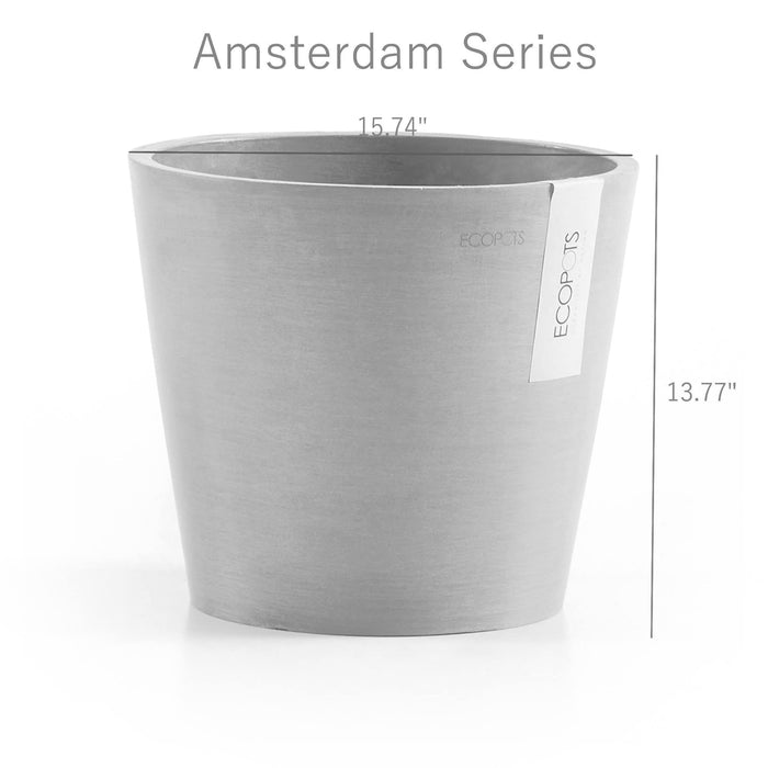 Amsterdam Small Round Planter - 15.8 in x 15.8 in x 13.8 in - Dark Grey - Dark Grey,15.75 in x 15.75 in x 13.75 in,Planter Only