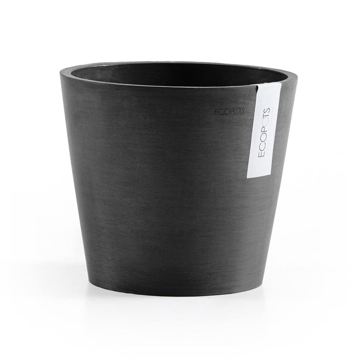Amsterdam Small Round Planter - 8 in x 8 in x 7 in - Dark Grey - Dark Grey,8 in x 8 in x 7 in,Planter Only