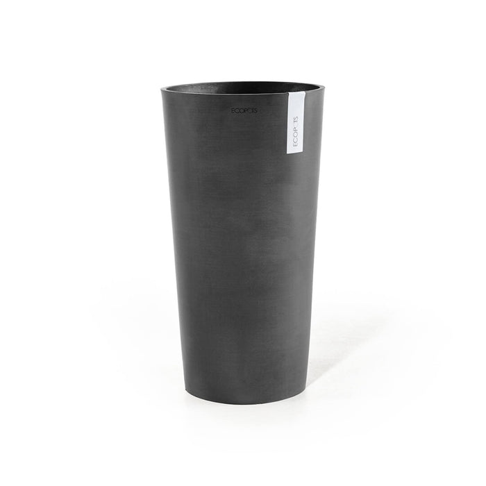 Amsterdam Mid High Medium Tall Round Planter - 13.5 in x 13.5 in x 26 in - Dark Grey - Dark Grey,13.5 in x 13.5 in x 26 in,Planter Only