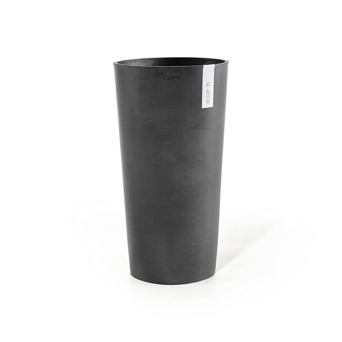 Amsterdam High Medium Tall Round Planter - 16 in x 16.25 in x 30 in - Dark Grey - Dark Grey,16 in x 16.25 in x 30 in,Planter Only
