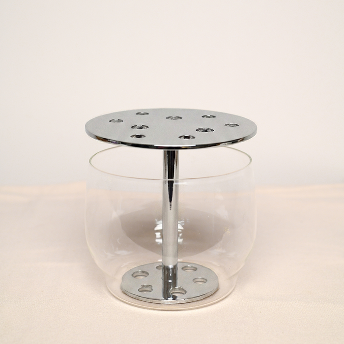 Anaar Bloom Chrome Ikebana Vase – Small