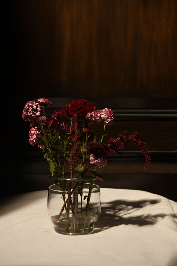 Anaar Bloom Chrome Ikebana Vase – Small