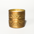 Art Deco Repoussé Brushed Brass Scented Candle