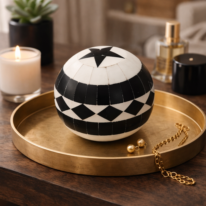 Artistic Resin Star Design Decorative Sphere Showpiece