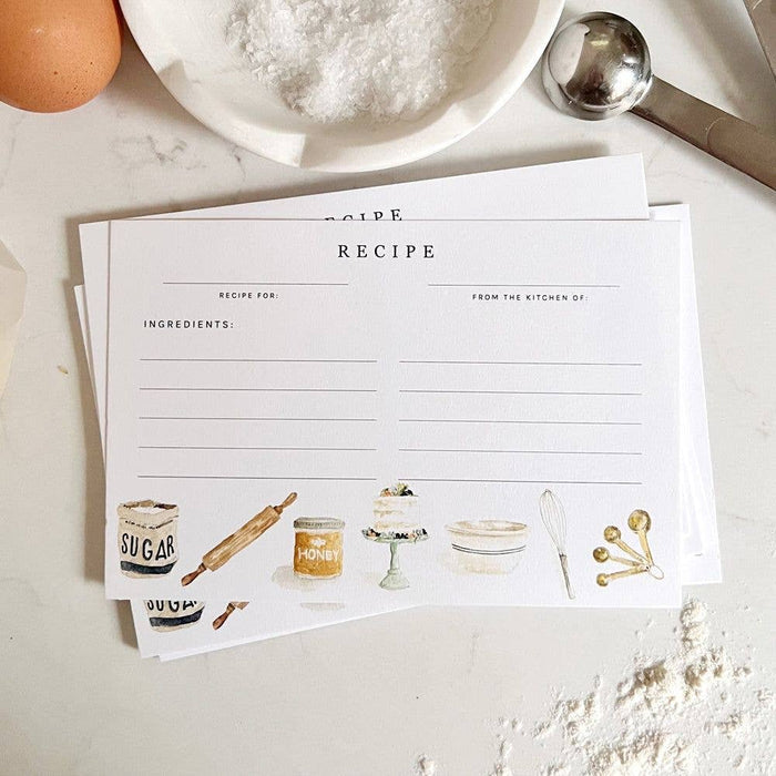 Baking recipe cards