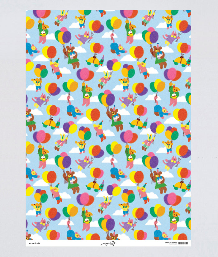 Balloon Birthday Kids Wrapping Paper