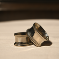 Beaded Edge Silver Napkin Rings (Set of 2) - Luxury Dining Table Settings