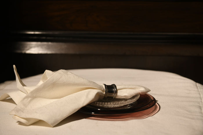Beaded Edge Silver Napkin Rings (Set of 2) - Luxury Dining Table Settings
