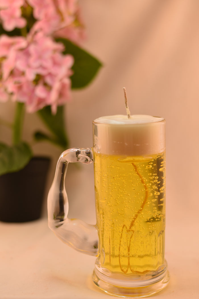Beer Mug Candle large Size – Lemongrass Scent | Handcrafted Decorative Candle-S13