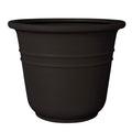 Curbside Bell Tower Round Plastic Planter - 24 in x 24 in x 20 in - Black - Black,24 in x 24 in x 20 in