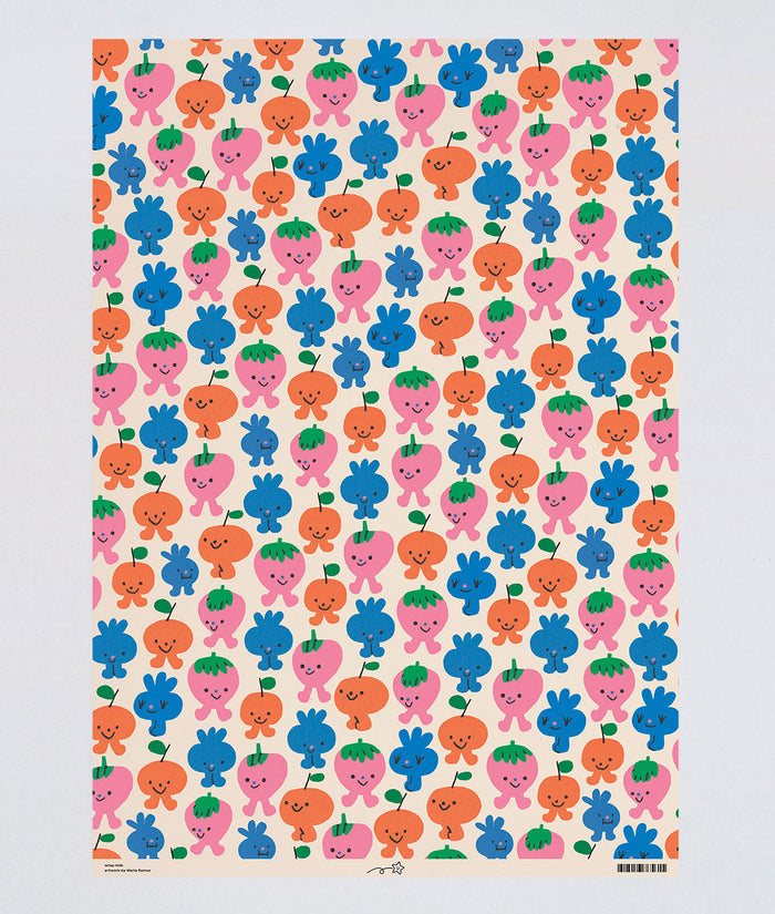 Birthday Fruits Kids Wrapping Paper