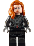 Black Widow - Black Jumpsuit, Dark Orange Mid-Length Hair, Printed Legs, Printed Arms
