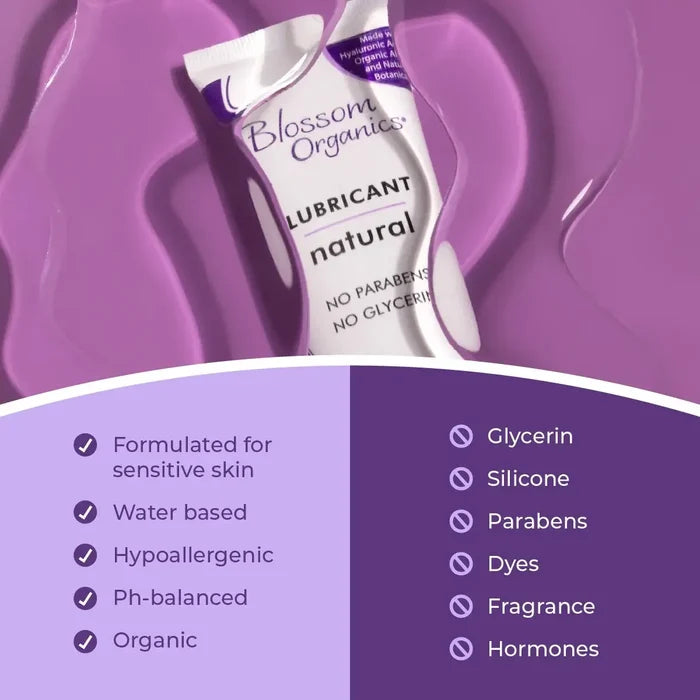 Blossom Organics Natural Moisturizing Lubricant - pH-Balanced Aloe-Based Lube 4 fl. oz.