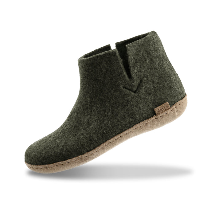 Boot with leather sole - Forest