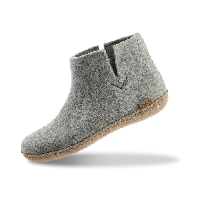 Boot with leather sole - Grey