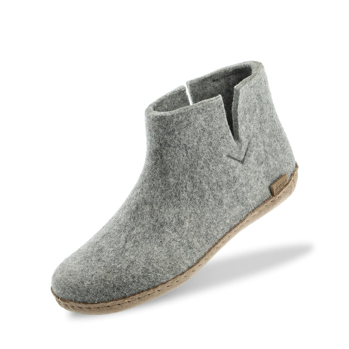 Boot with leather sole - Grey