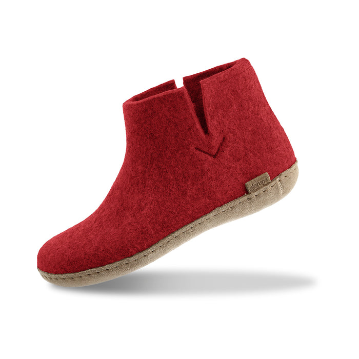 Boot with leather sole - Red