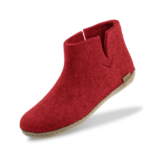 Boot with leather sole - Red