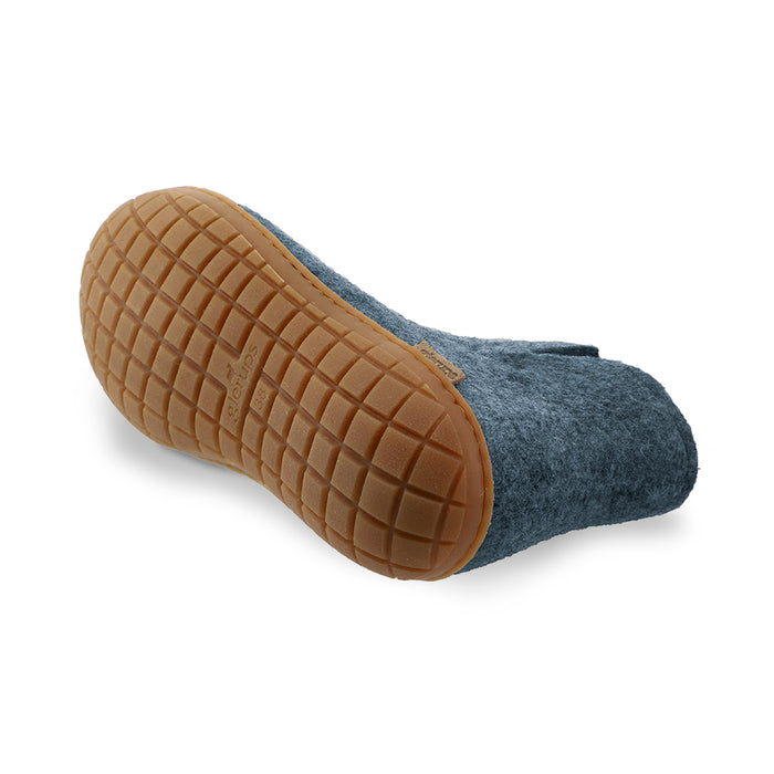 Boot with natural rubber sole - honey - Denim