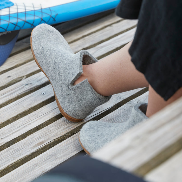glerups Boot with natural rubber sole - honey Boot with rubber sole Grey