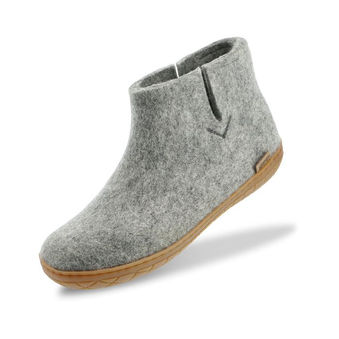 Boot with natural rubber sole - honey - Grey