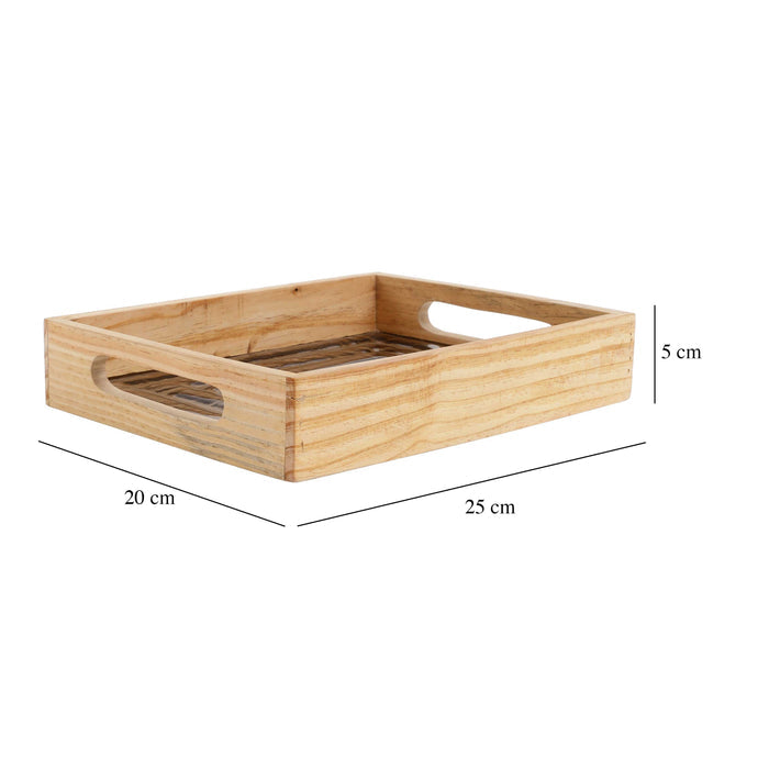Brown Glass Hugo Tray – Stylish Accent for Dining & Living