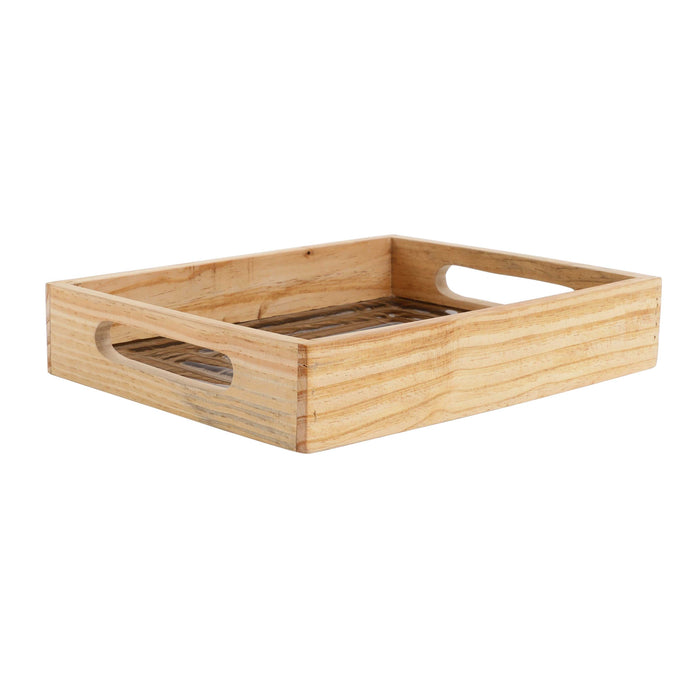 Brown Glass Hugo Tray – Stylish Accent for Dining & Living