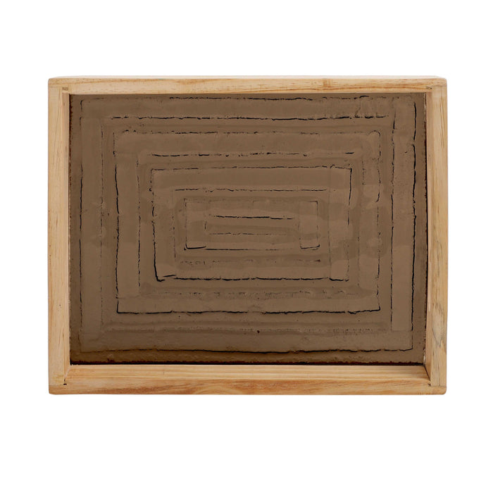 Brown Glass Hugo Tray – Stylish Accent for Dining & Living