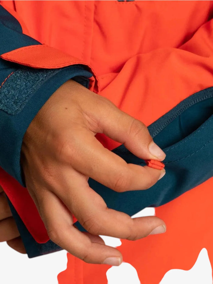 Campera Niño Quiksilver Snow Mission Block Niño Naranja Azul