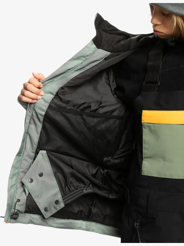 Campera Niño Snow Quiksilver Side Hit Niño Verde Amarillo