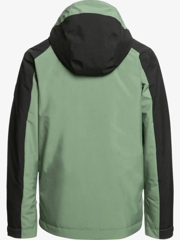 Campera Snow Quiksilver Mission Block Niño Verde Negro