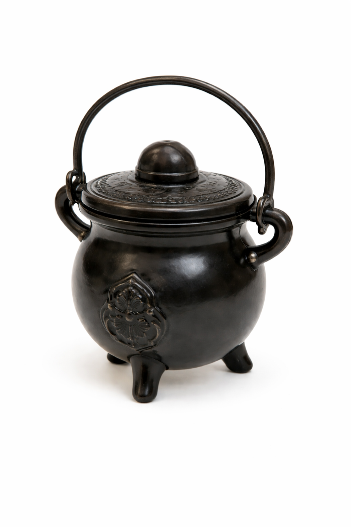 Celtic Design Cast Iron Cauldron and Incense Burner