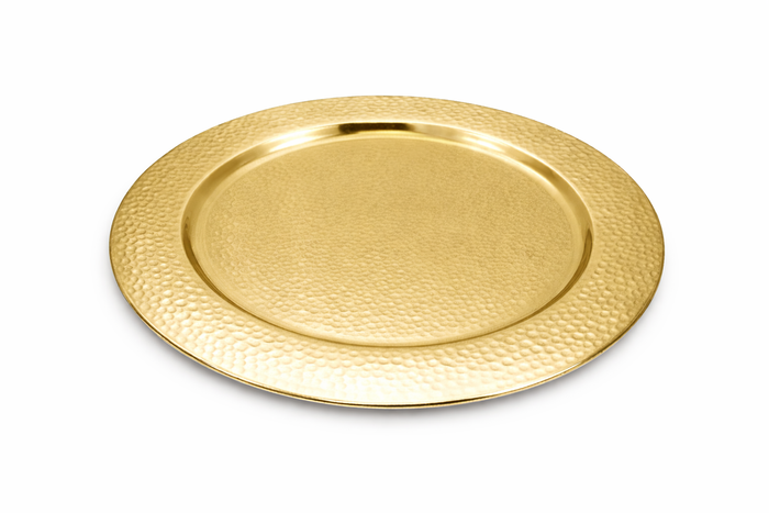 Charger Plate | Decorative Finish | 13 Inch Deep | Indian Thali Serving Plate