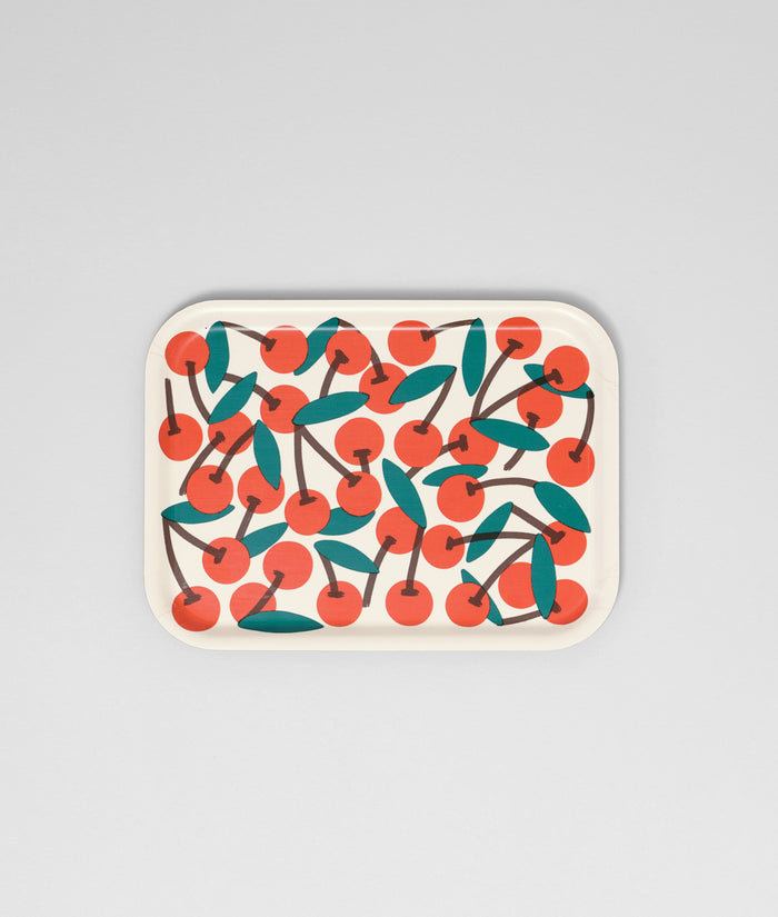 Cherries Small Rectangle Serving Tray