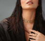 Circle Of Life Choker Necklace | Gold-Plated Brass Engraved Jewelry