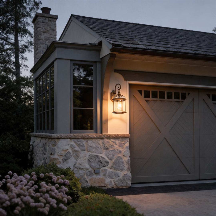 Classic Outdoor Wall Lantern Black or Gold Die-Cast Aluminum Glass E27 IP65 | NordaLight
