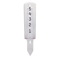 ClearVu Rain Gauge in clear plastic housing with mounting tab against a white background