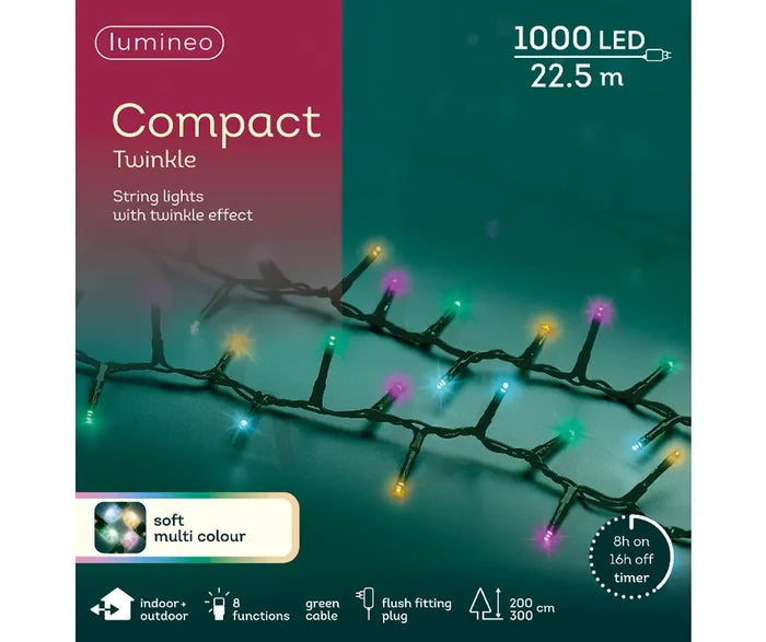 Compact LED Lights - 1000 - Soft Multicoloured