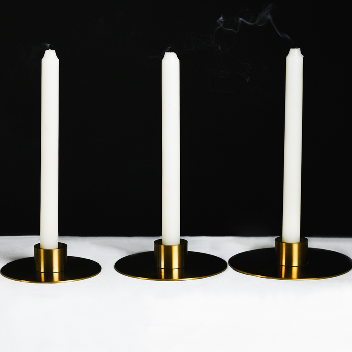Concentra Brass Finish Tealight Candle Holder - [Small/Medium/Large]